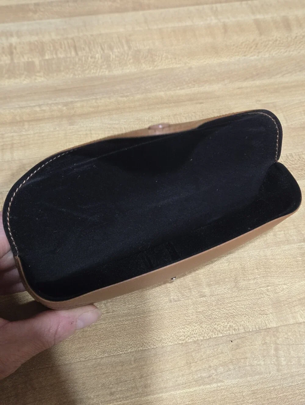 Authentic Luxottica Ray Ban Pebbled Brown Sunglasses Glasses Snap Case ONLY